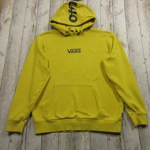 Vans Off The Wall Hoodie Sweater Womens Medium Yellow Long Sleeve Pullover